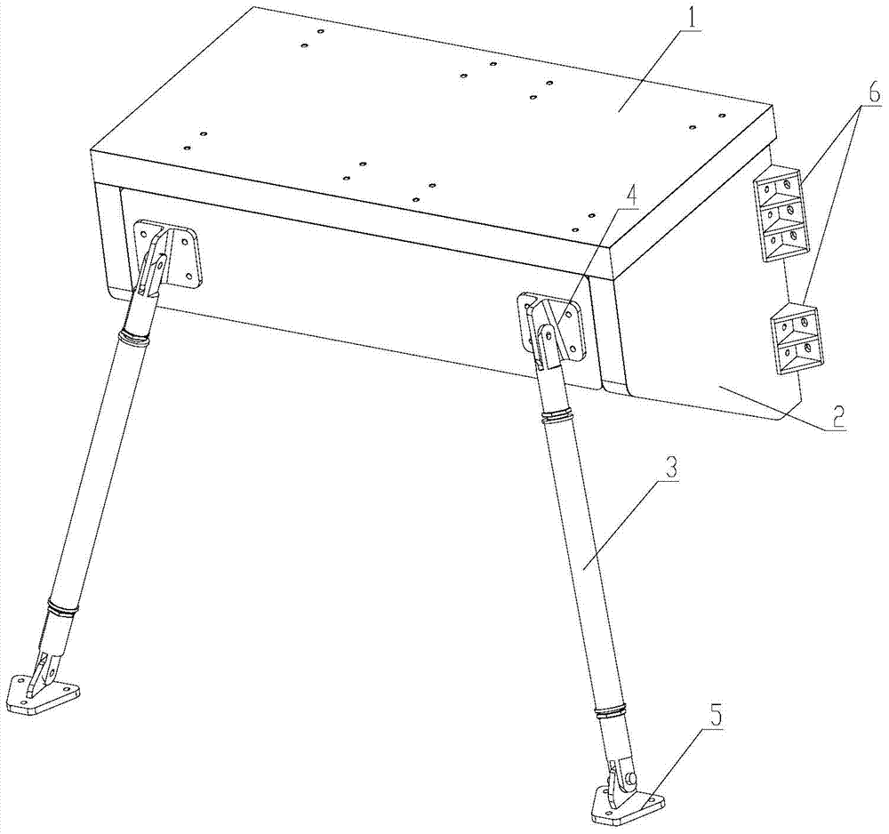 A pole-type support structure earth sensor bracket