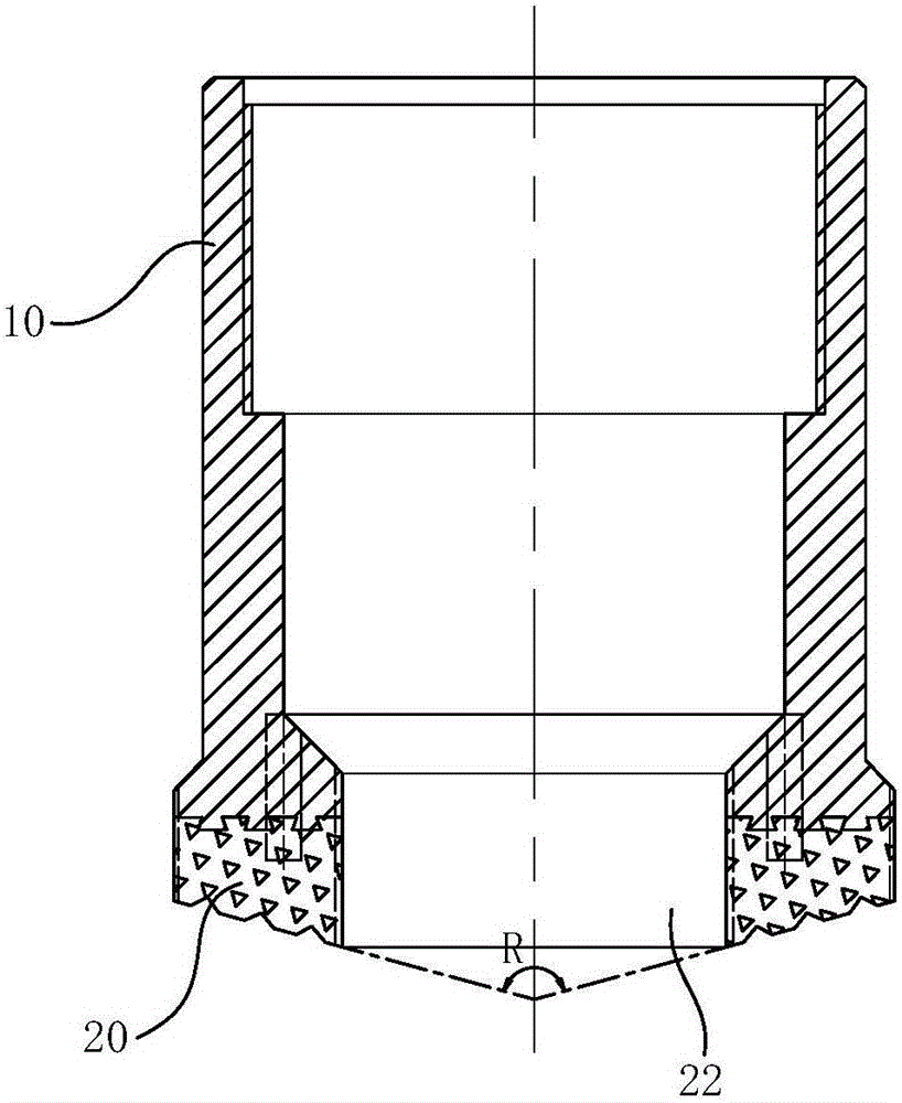 Helical tooth ladder bottom-spraying type diamond bit