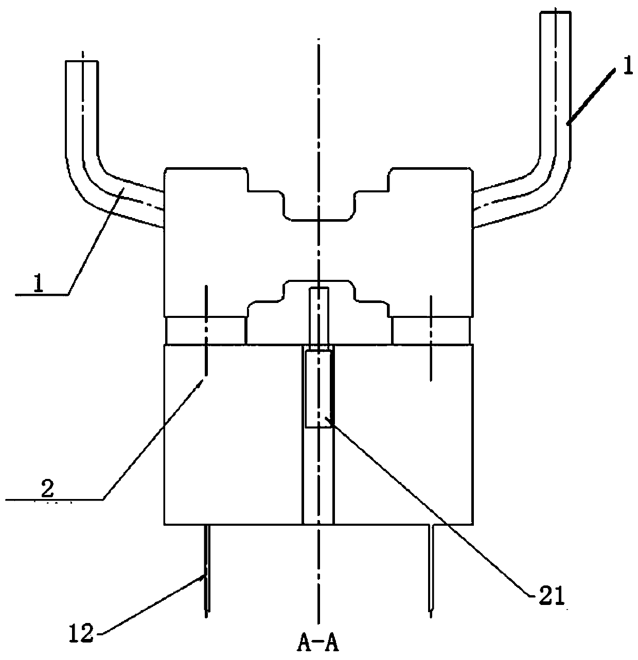 Manufacture method of water-oil pipeline casting mould and water-oil pipeline of diesel engine machine body