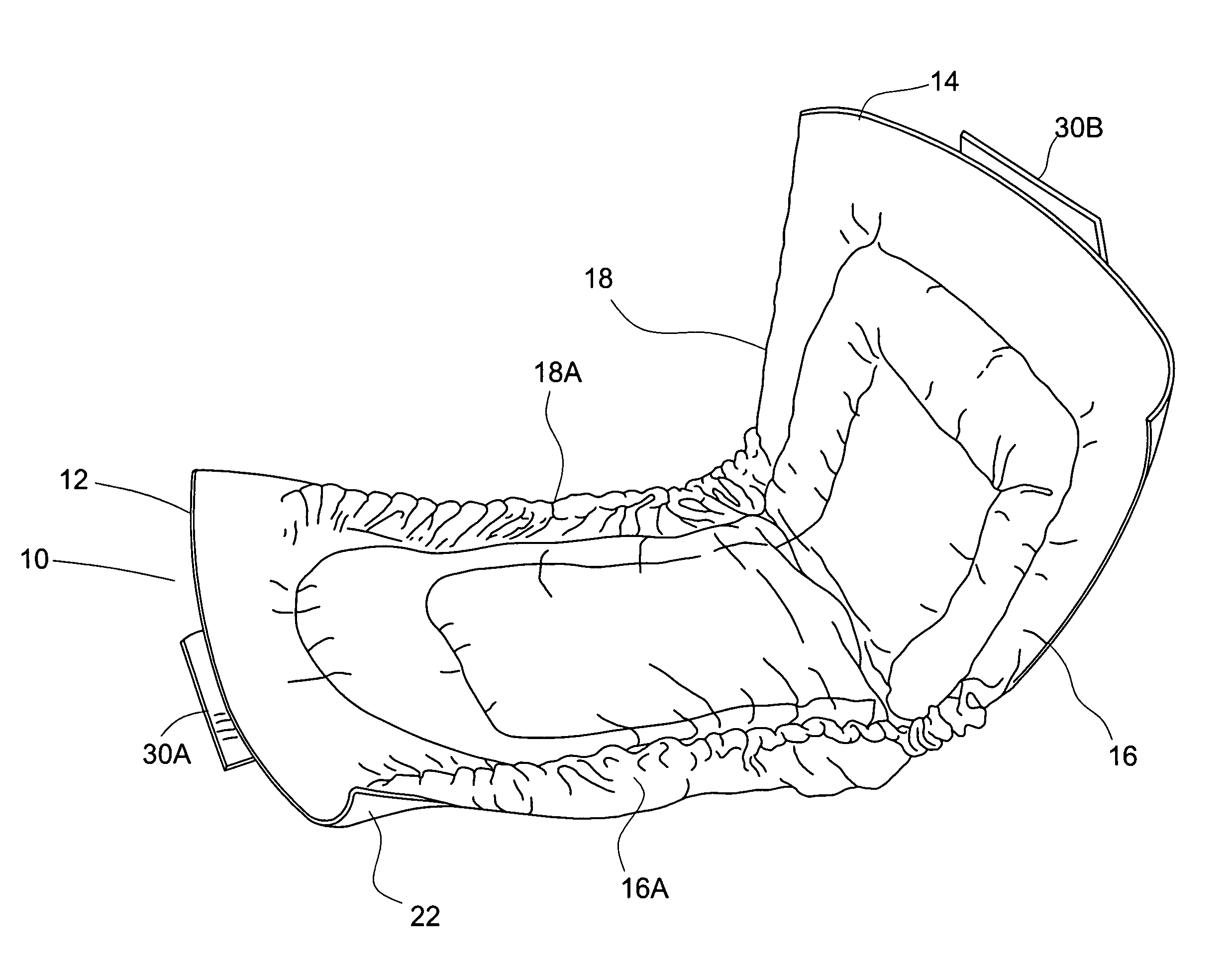 Sanitary elasticized male guard