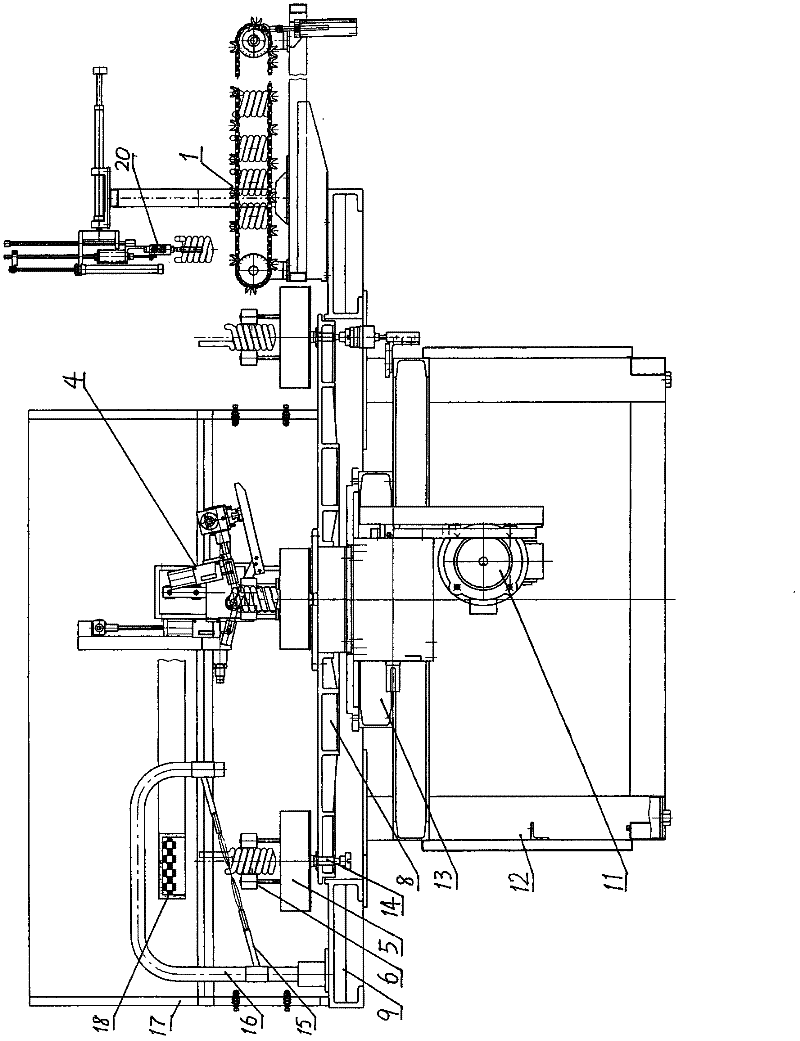 Spiral luminous tube pin bending machine