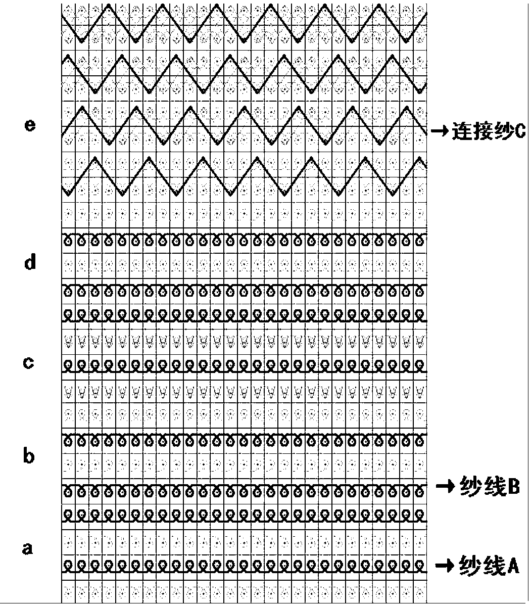 Coating type knitted braid splicing structure and knitting method thereof