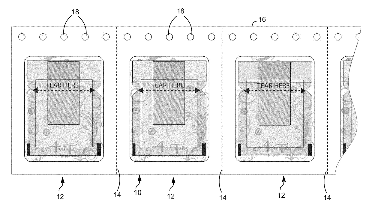 Aromatic adhesive-backed tab and method of using same