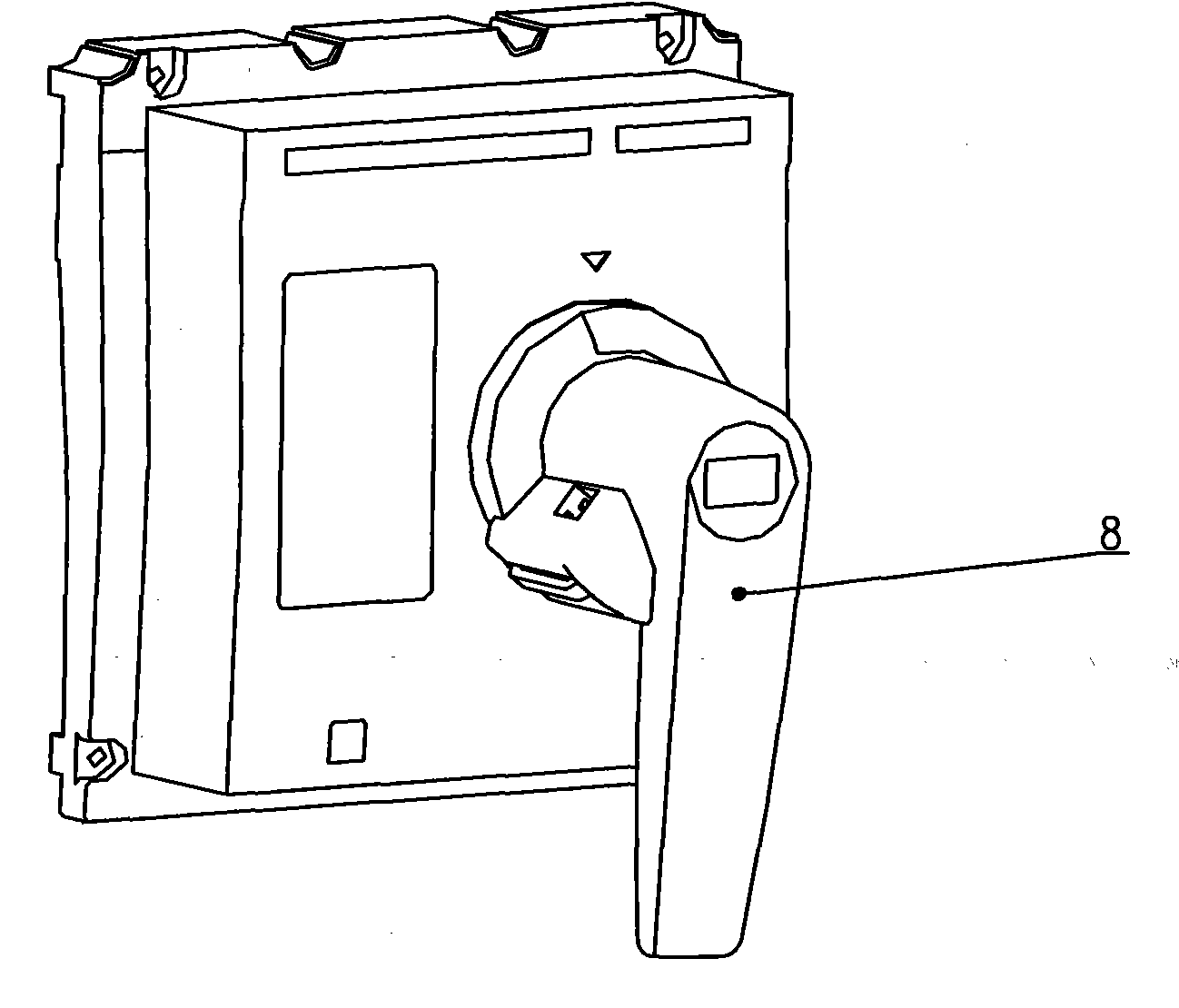 Rotating handle operating device of moulded case circuit breaker