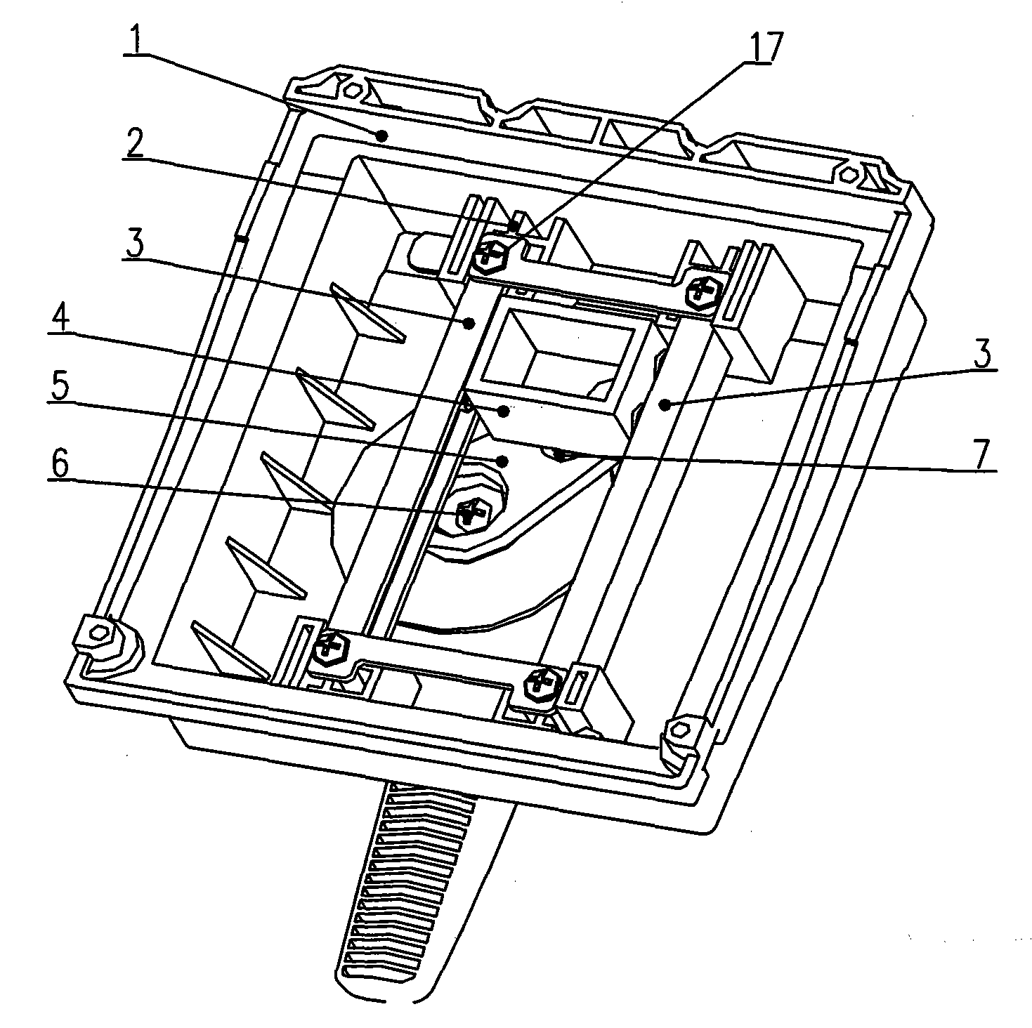 Rotating handle operating device of moulded case circuit breaker