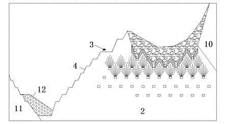 Wedge transferring transition method for transferring from open-pit mining to underground mining