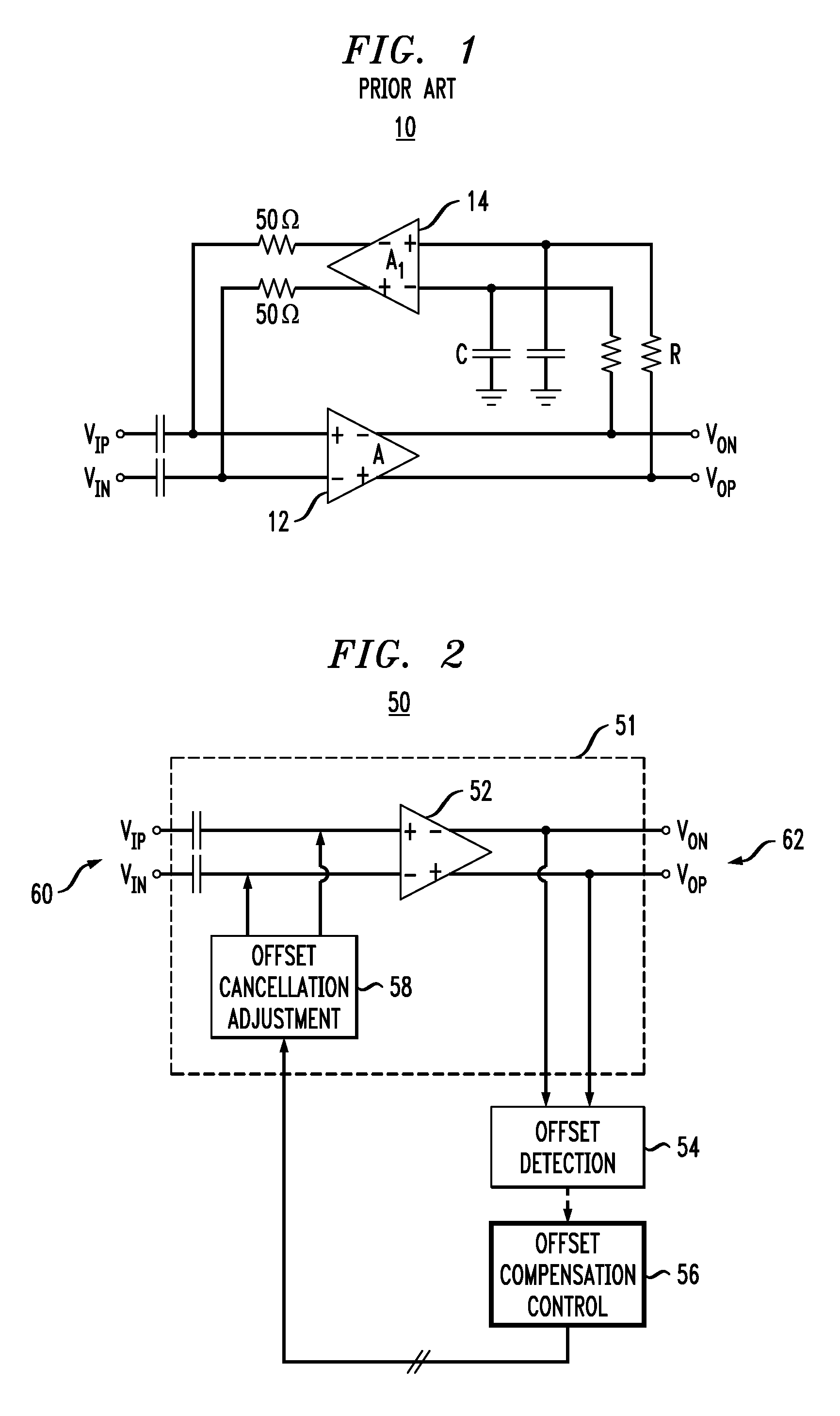 Analog amplifier having DC offset cancellation circuit and method of offset cancellation for analog amplifiers