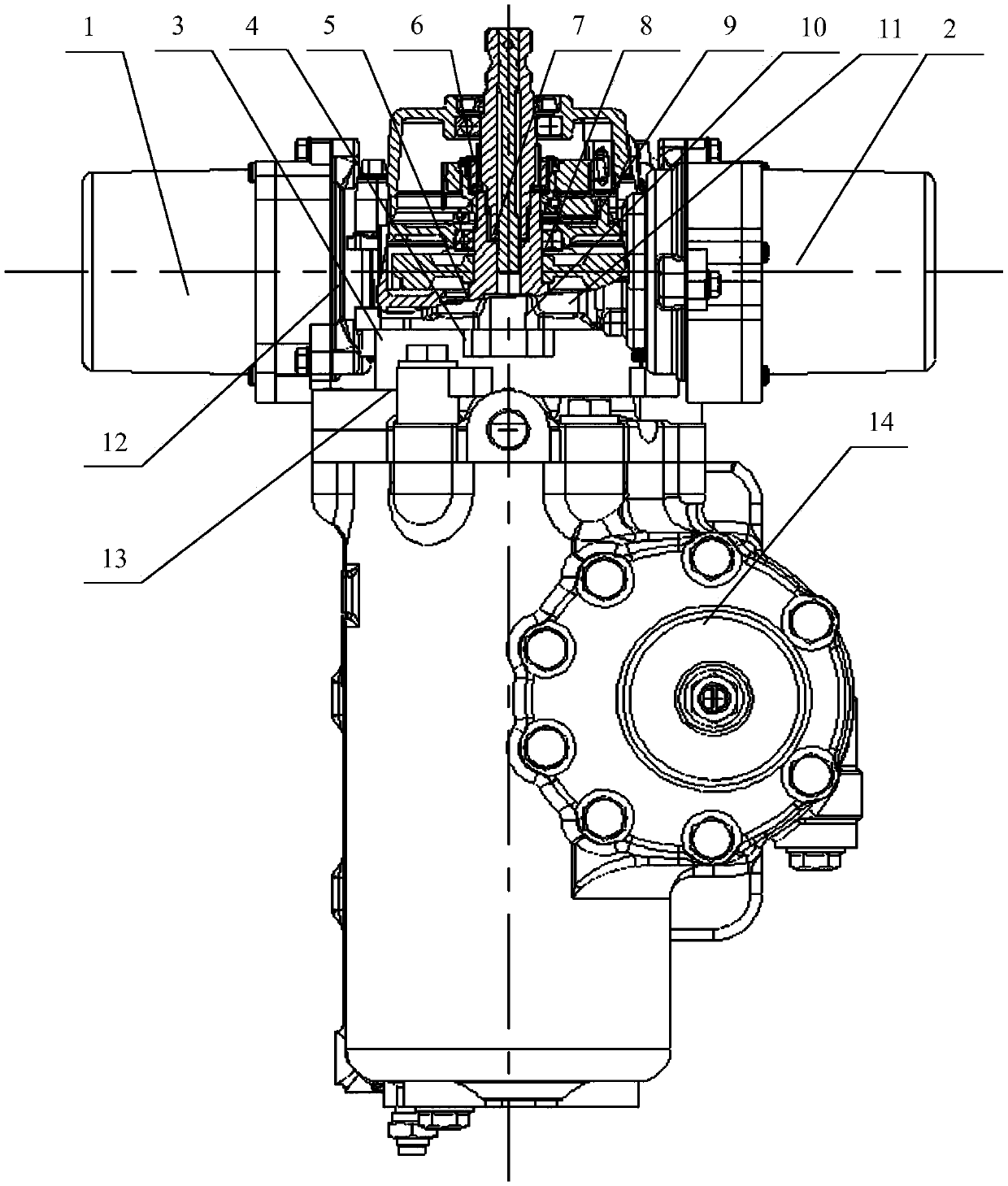 Electro-hydraulic steering gear with redundancy motor for high-class automatic drive