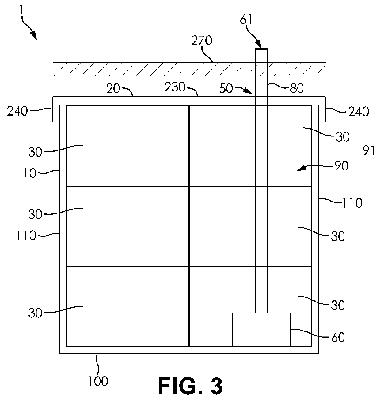 Underground water-storage vault and method for installing same