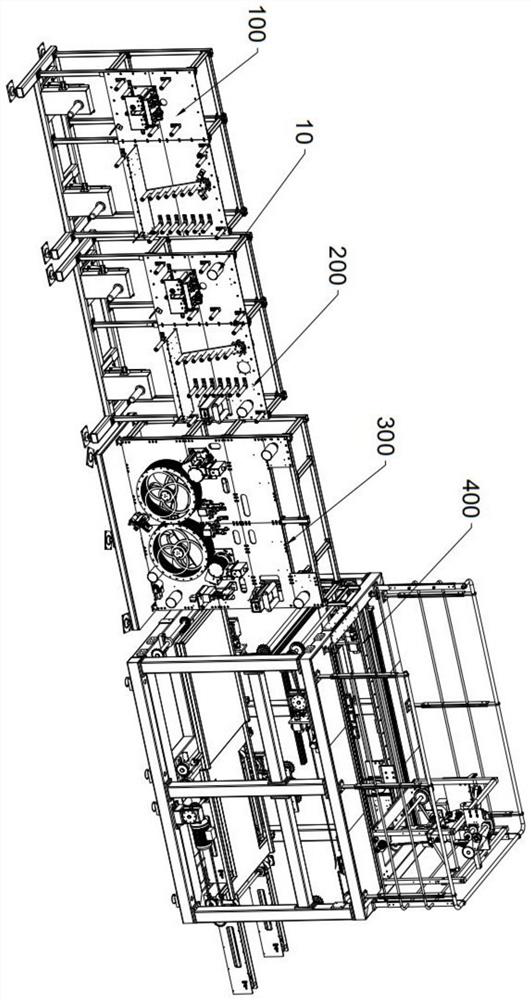 Production equipment for paper diaper core body