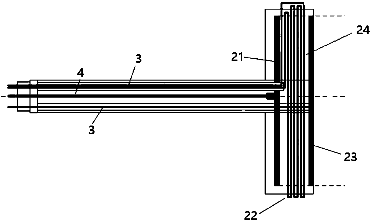 Partial discharge ultrahigh frequency, ultrasonic wave and light pulse combined detection system and method for GIS