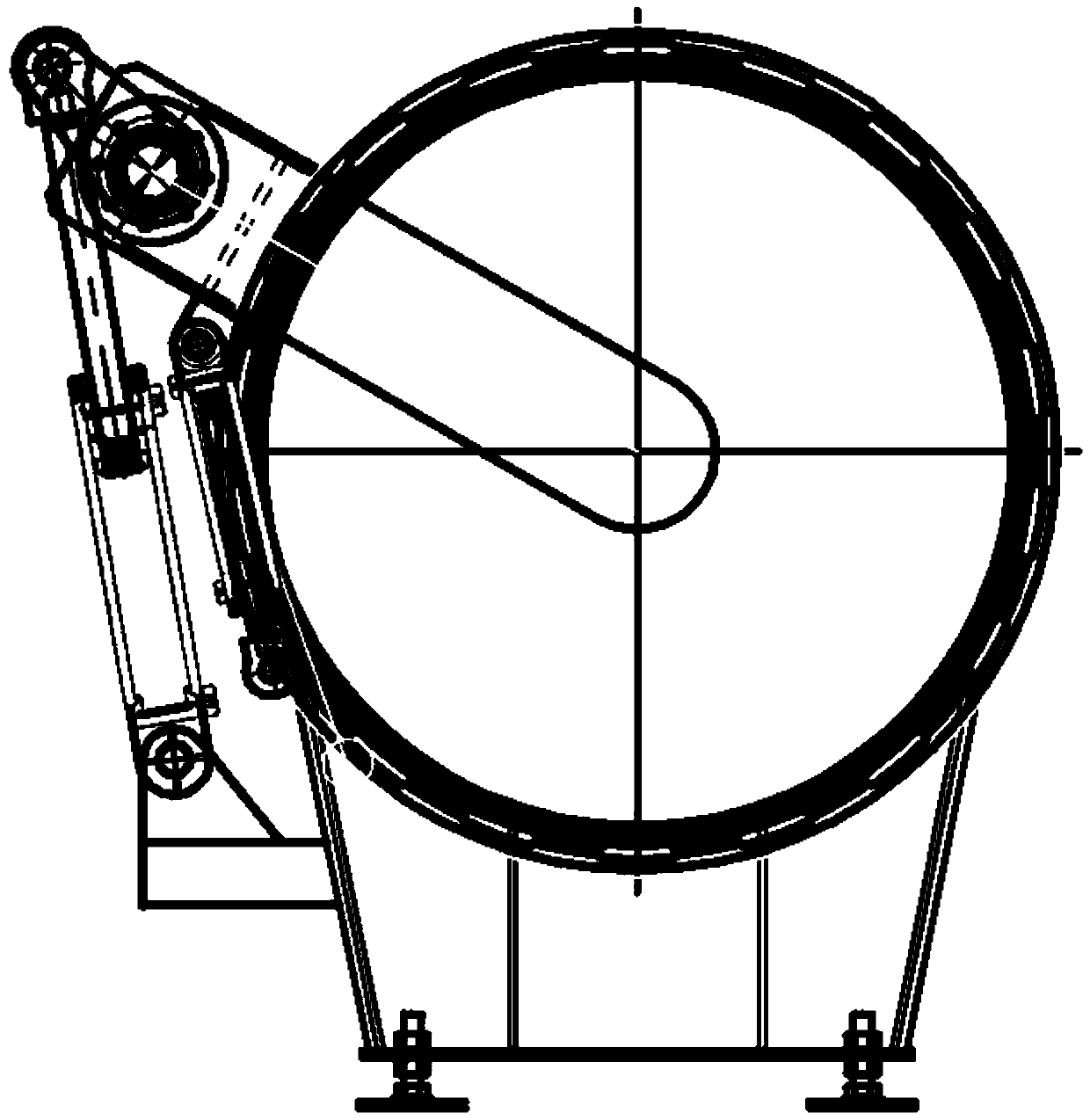 Rapid opening device for puffing equipment