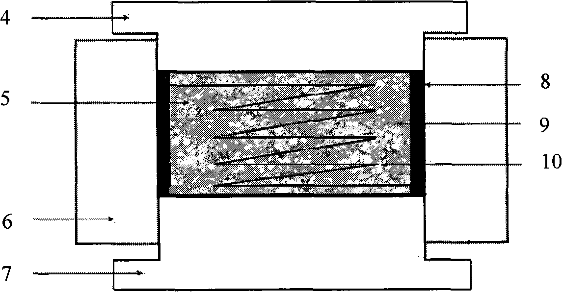 Composite slice type inductive element and preparation method thereof