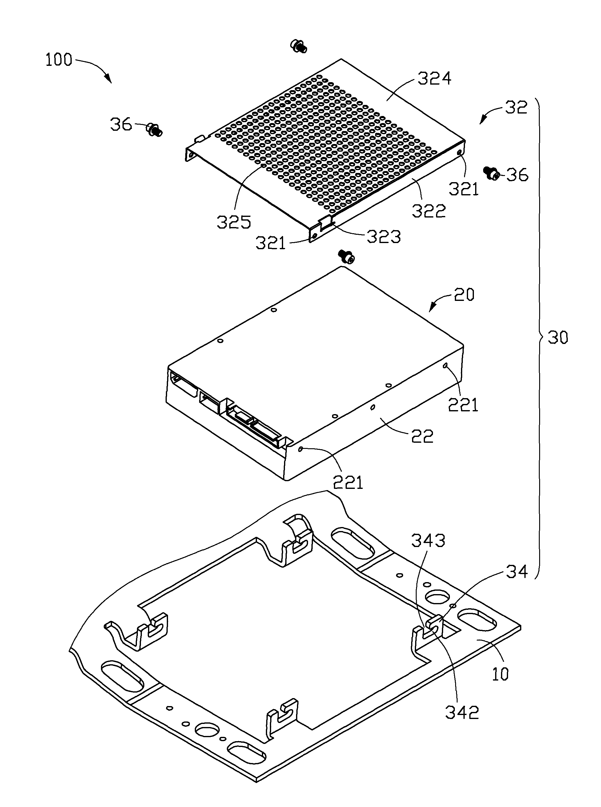 Fixing mechanism for storage device