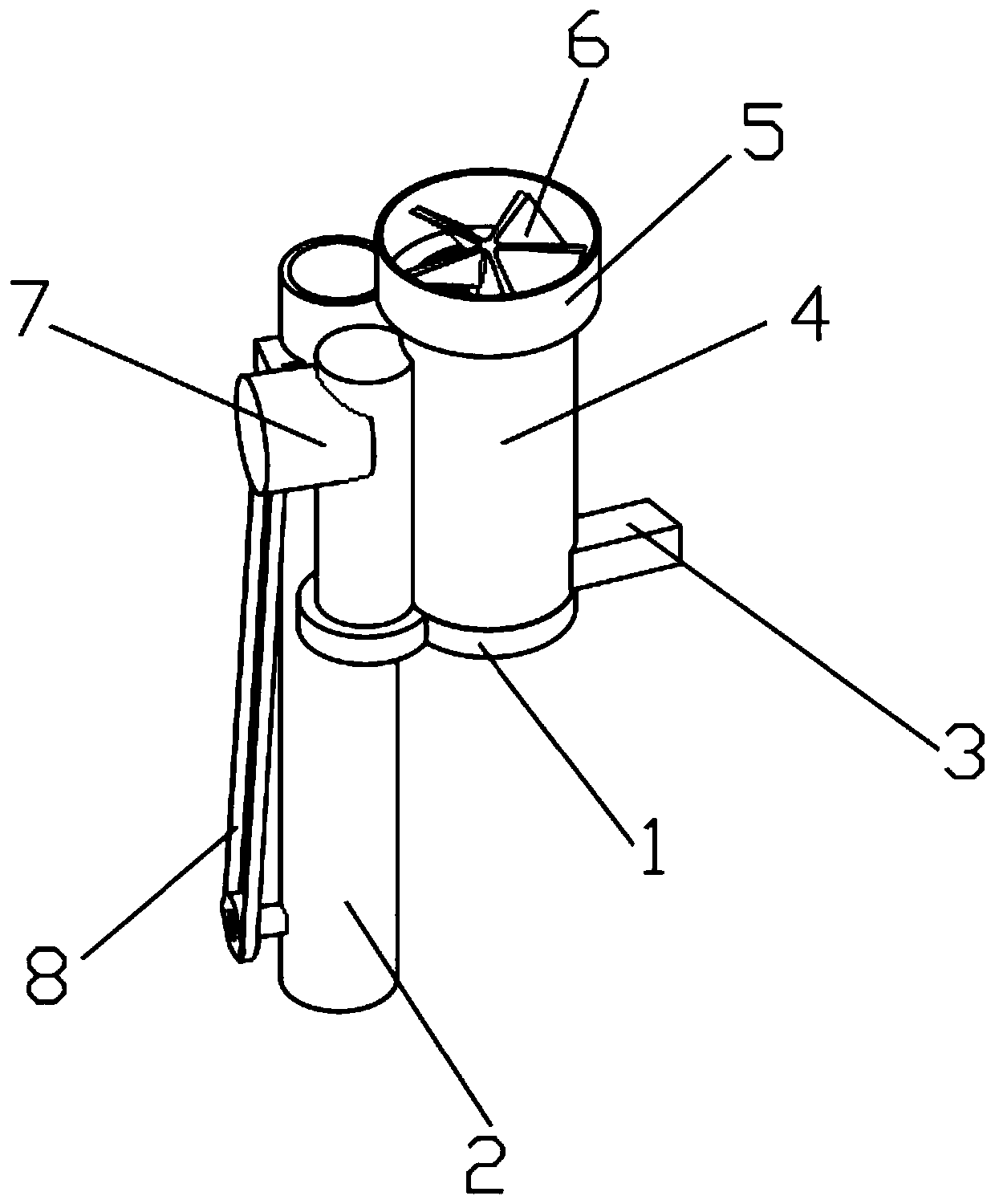 Sewage pool feeder for vertical space drug spreading