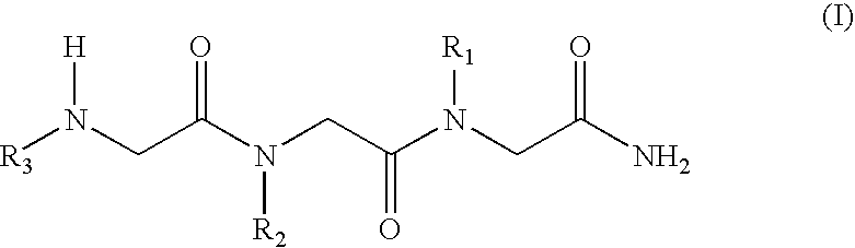 N-alkylglycine trimeres capable of protecting neurons against excitotoxic aggressions and compositions containing such trimeres