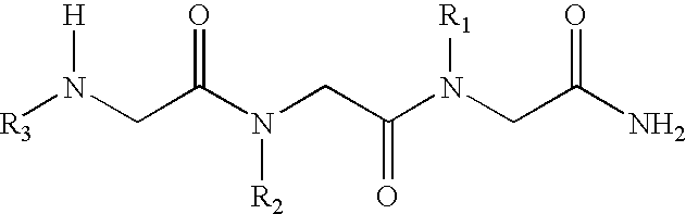 N-alkylglycine trimeres capable of protecting neurons against excitotoxic aggressions and compositions containing such trimeres