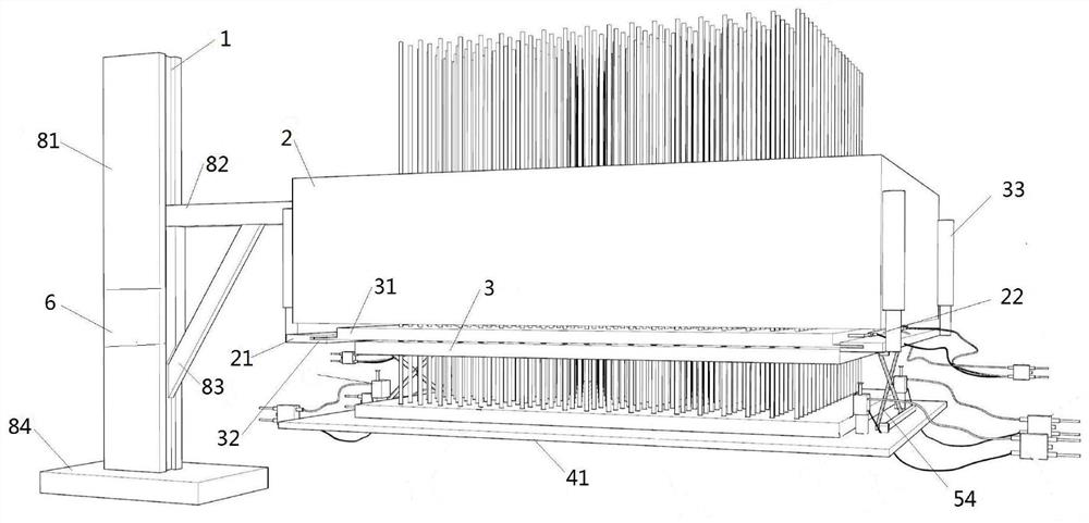 Preparation device for light-transmitting cement-based material and using method thereof