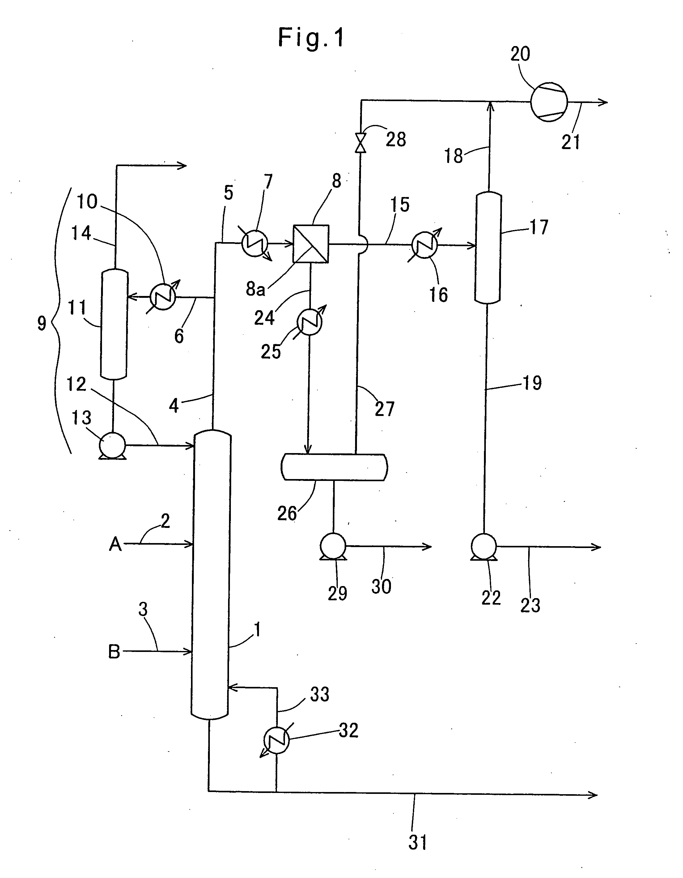 Separator, reactor, and method for producing aromatic carboxylic acids