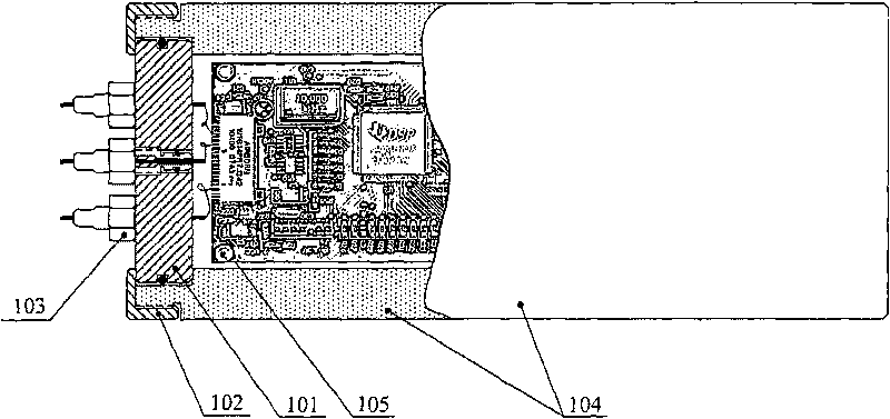 Circuit used for petroleum underground three-dimensional acoustic wave signal receiving sensor array