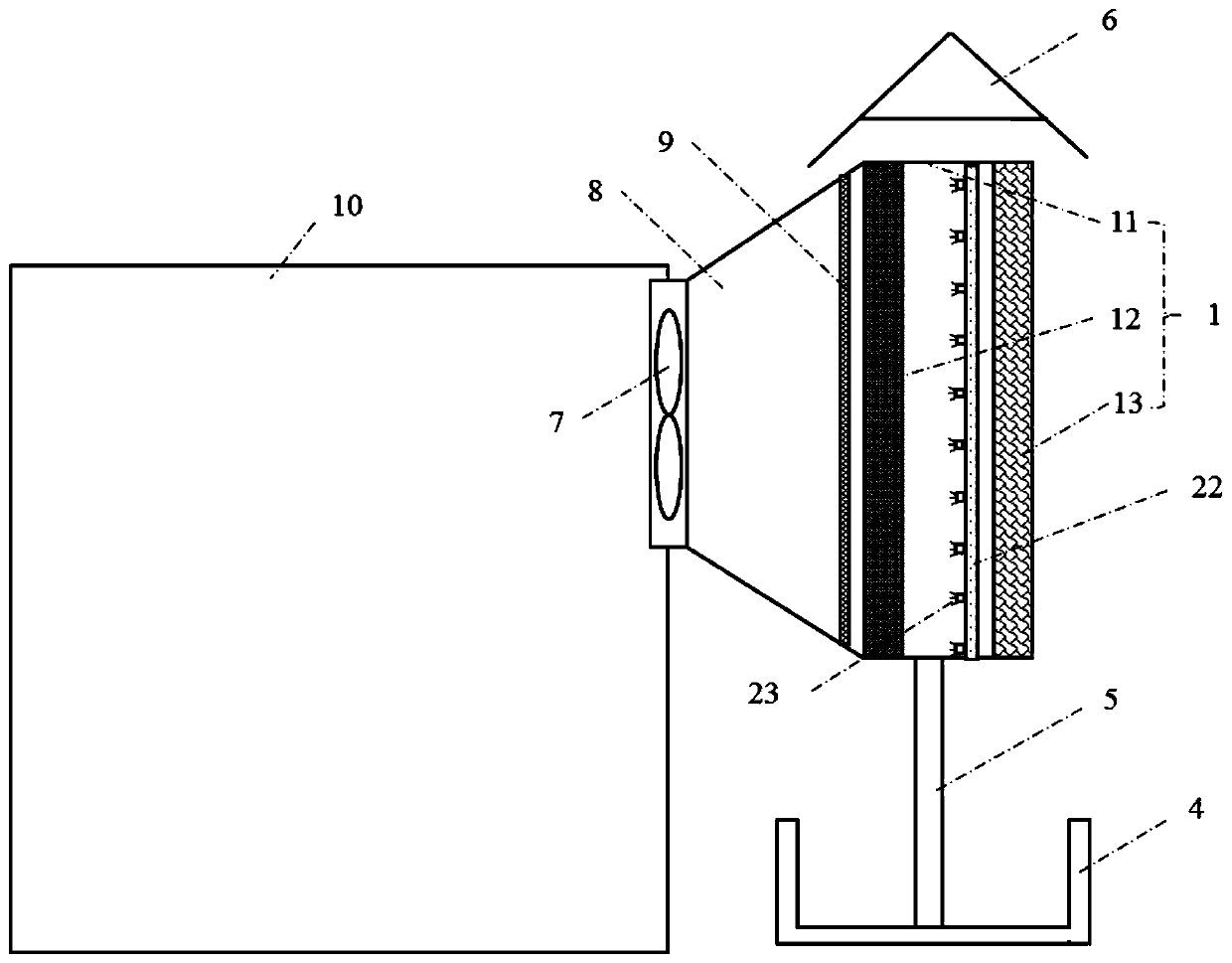 Ammonia emission reduction device for livestock and poultry breeding house