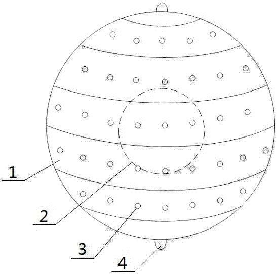 Longitudinal blowing Coulomb force compression lightning arc extinguishing ball and double-ball type arcing horn