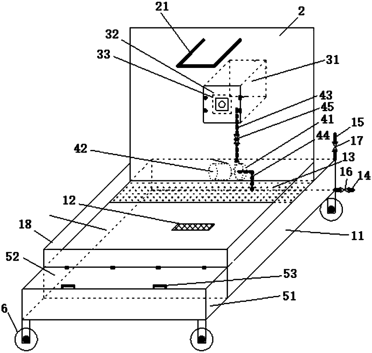 Simulation device suitable for training of ship leak stoppage