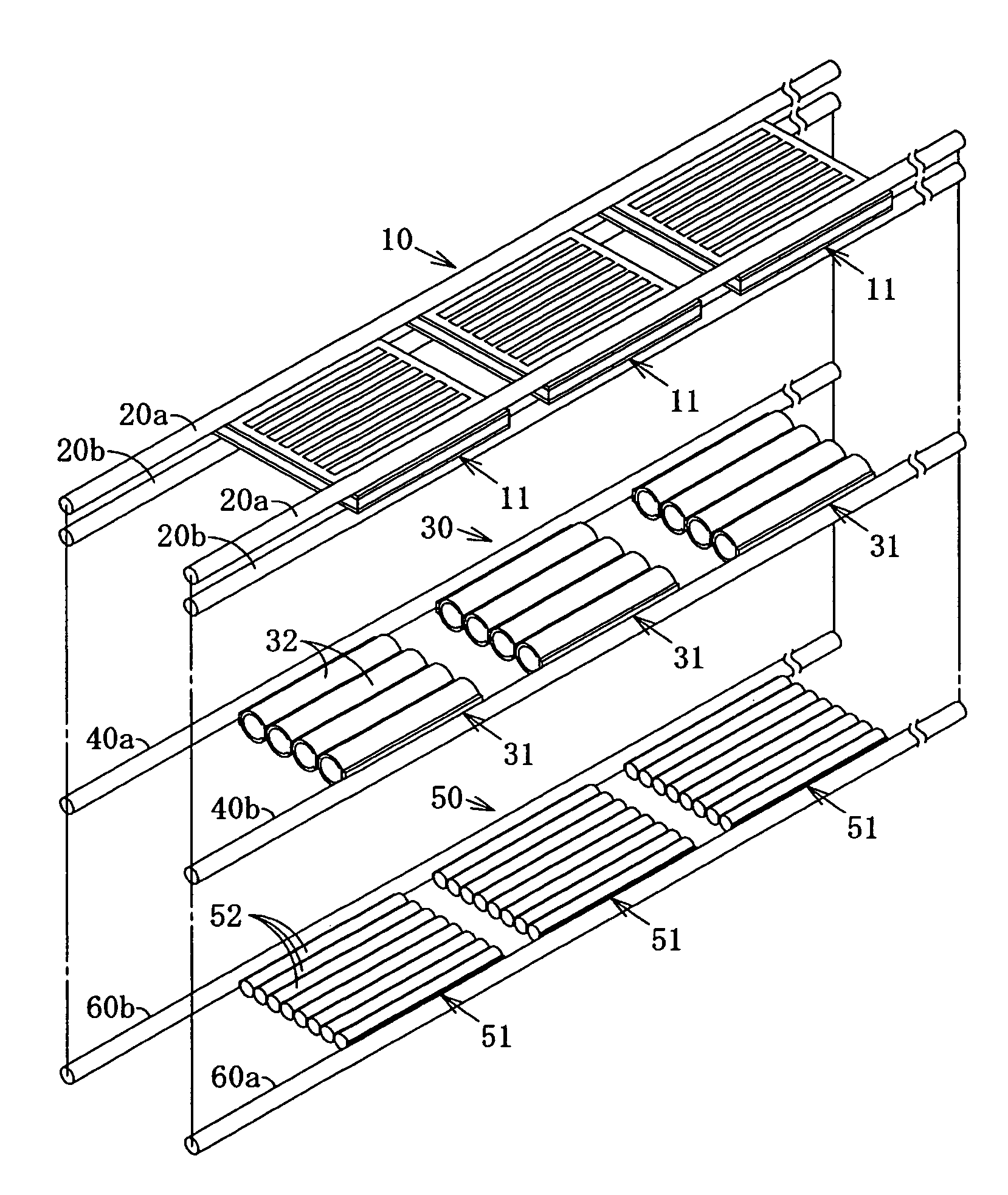 Stacked solar cell device