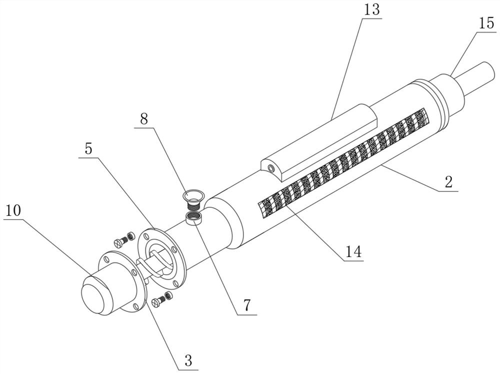 Die-casting machine charging barrel with heating device