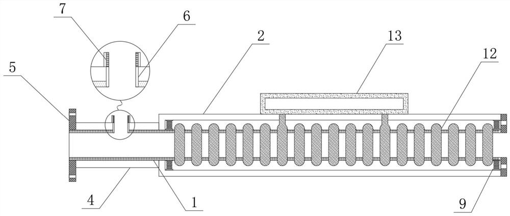 Die-casting machine charging barrel with heating device