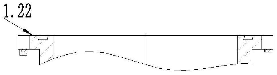 Inverse gravity filling forming device of large-size complex amorphous alloy component