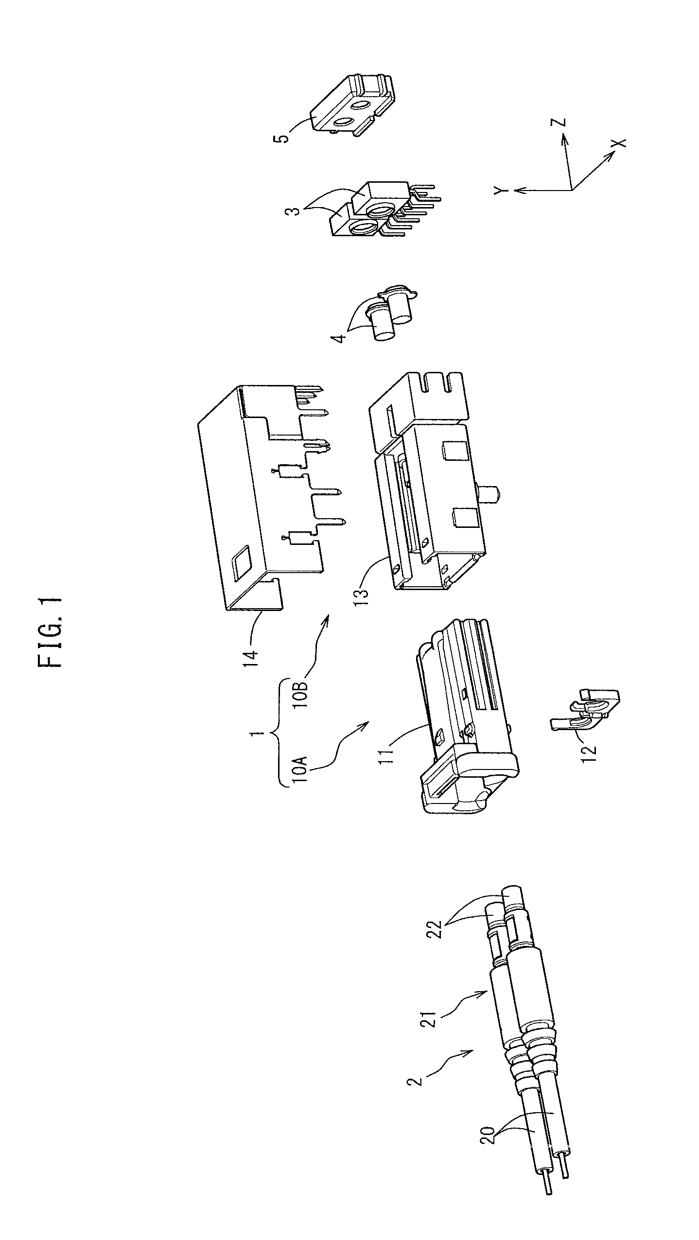 Optical connector, male connector housing for optical connector, and female connector housing for optical connector