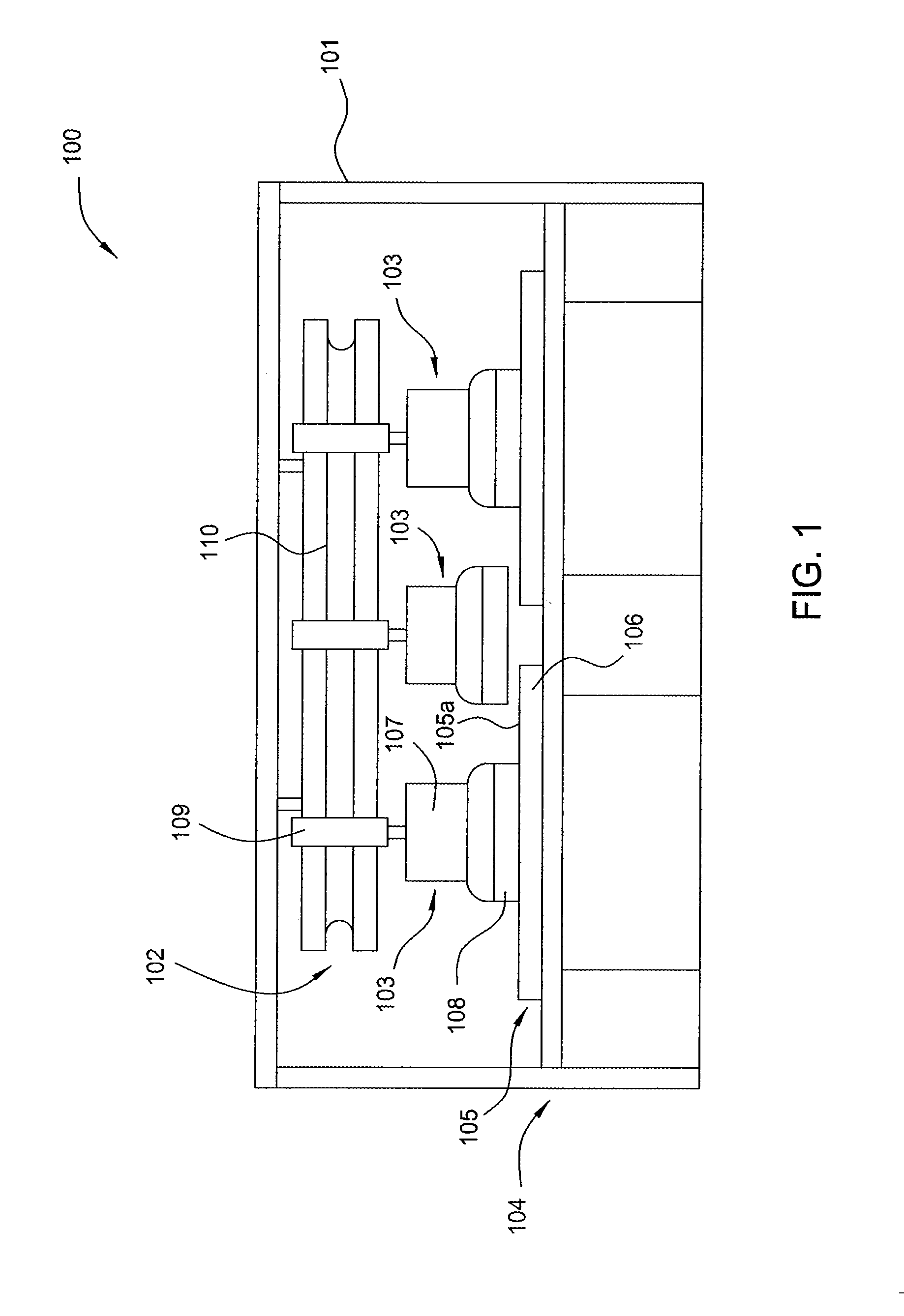 Polishing system having a track