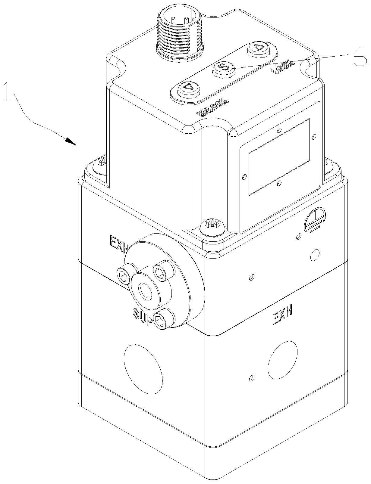 High-voltage electric proportional valve