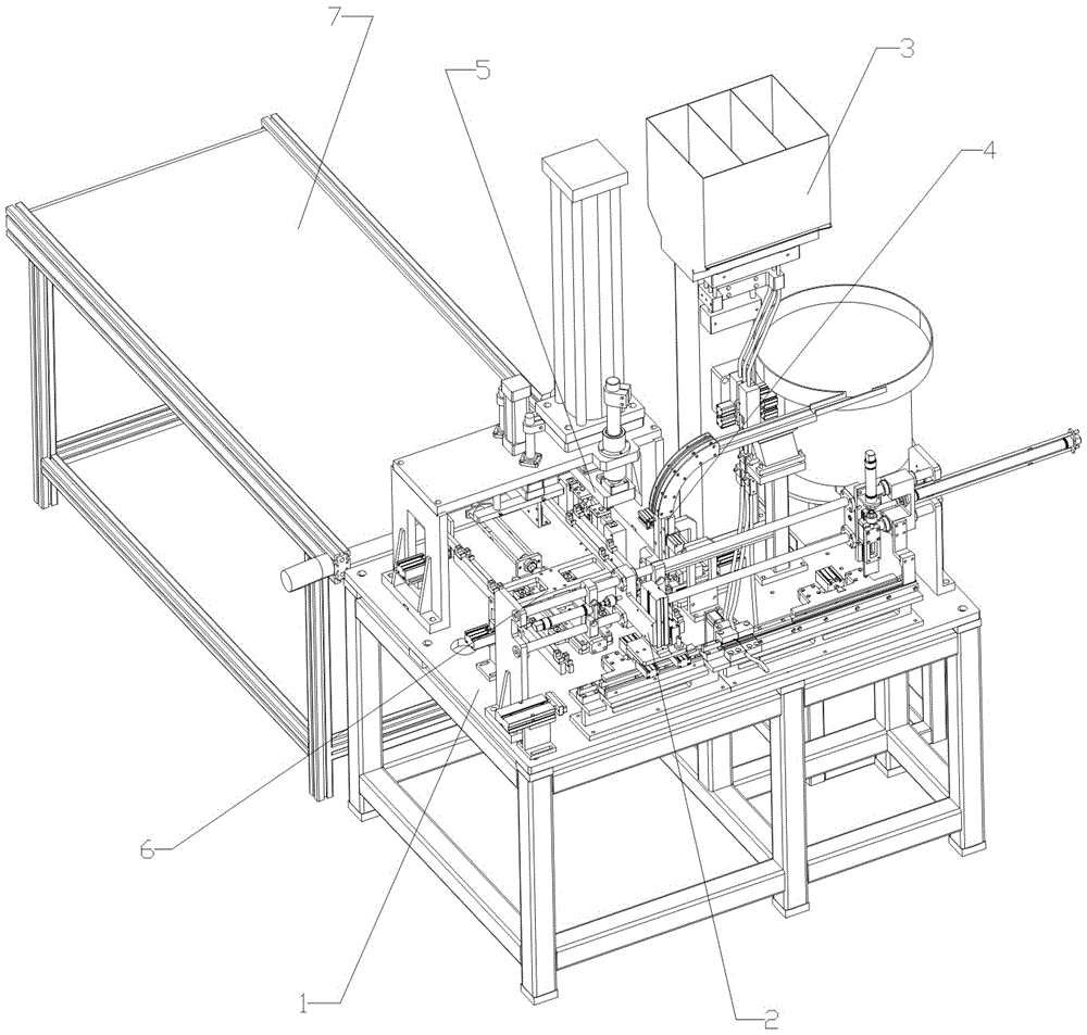 Automatic assembling machine for slide rail