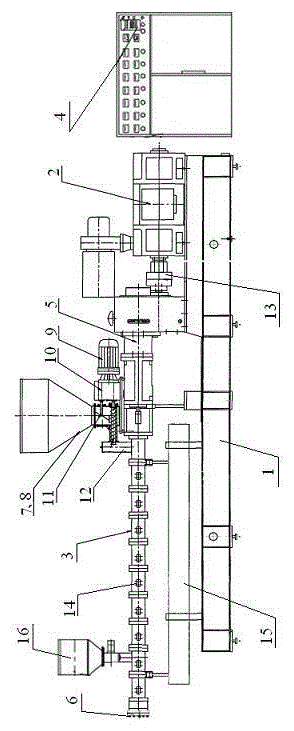 Twin-screw extruder used for preparing 105 DEG C polyvinyl chloride cable material