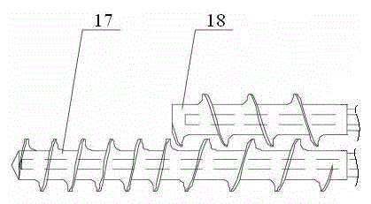 Twin-screw extruder used for preparing 105 DEG C polyvinyl chloride cable material