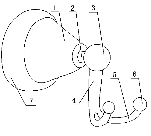 Towel hanging device fixed through air pressure