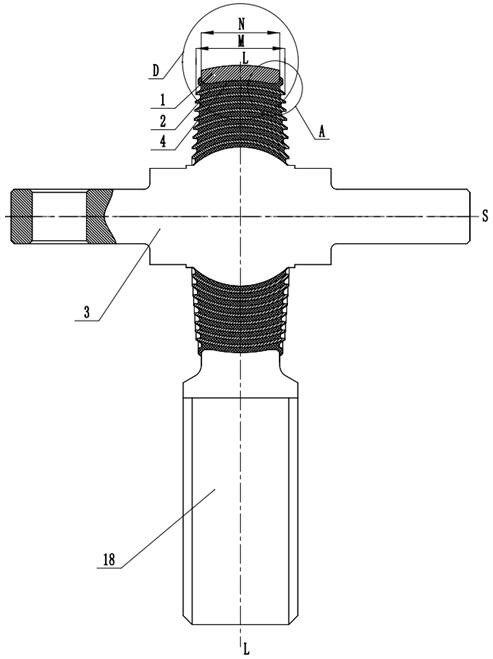 Method and structure for reducing deflection torsional rigidity of multi-layer rod end spherical hinge