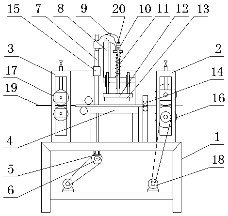 A rocker punching machine for water-saving irrigation sprinkler belt