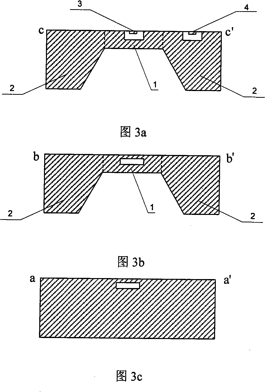 Double-resonance girder type micro mechanical pressure sensor