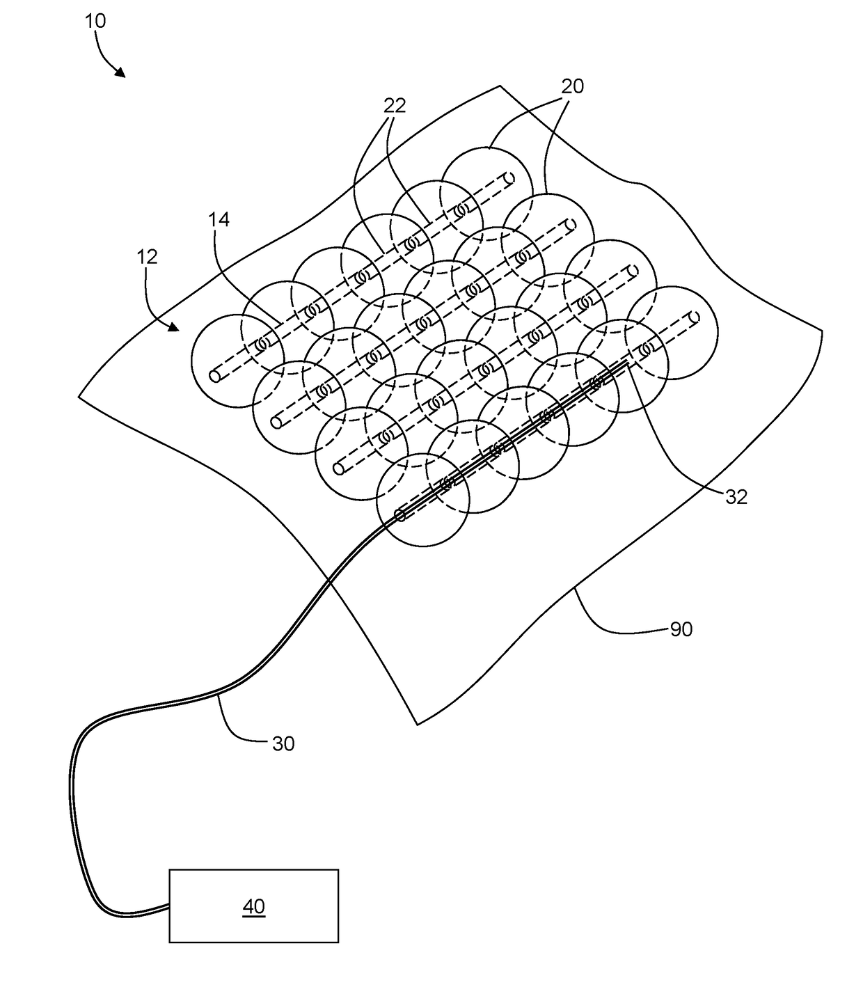 System and method for administering light therapy to curved and large surfaces