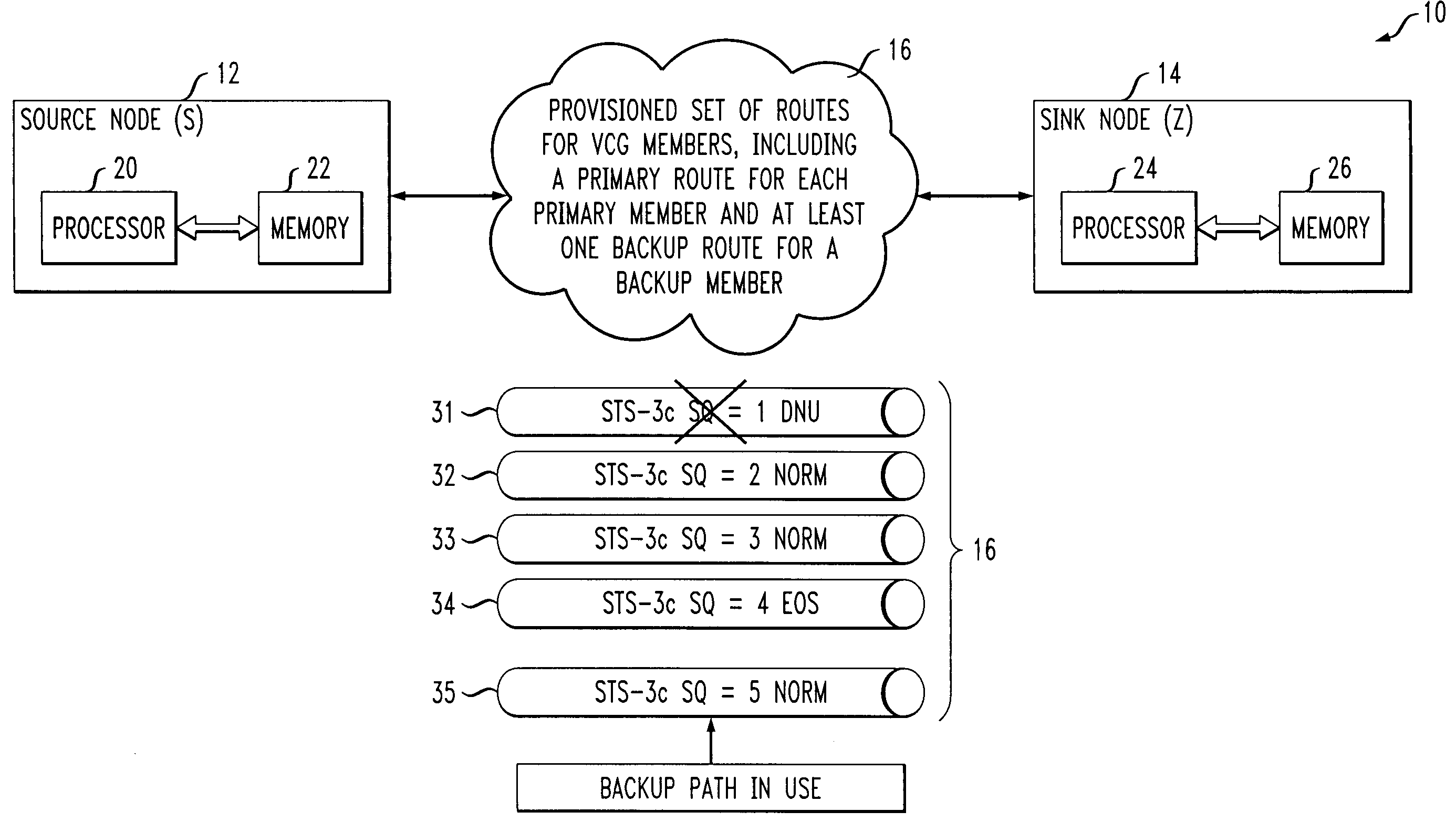 Route determination method and apparatus for virtually-concatenated data traffic