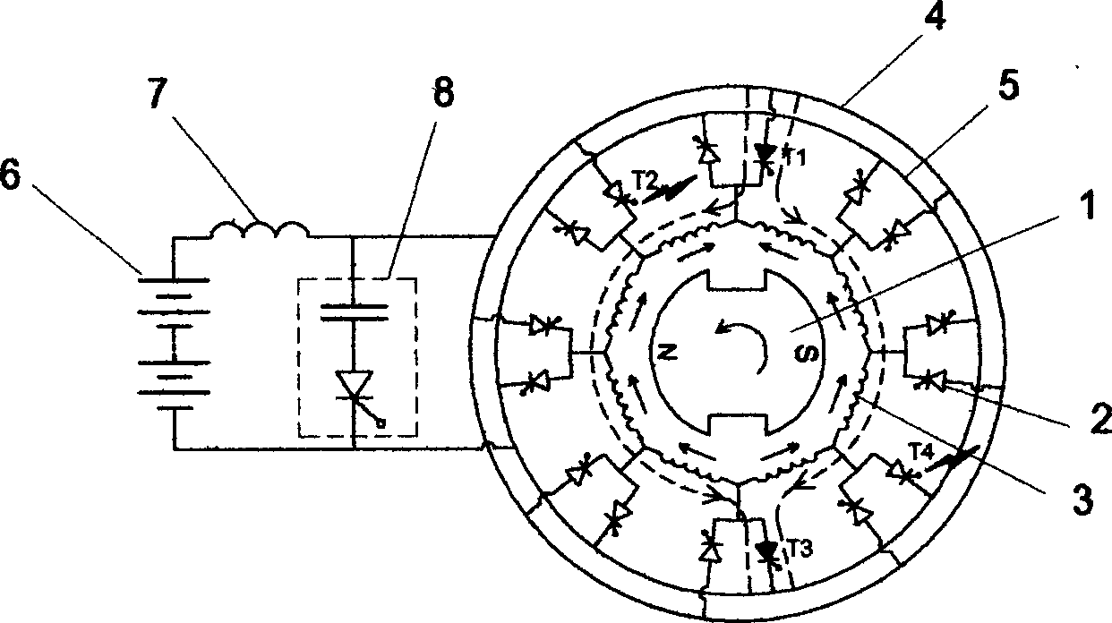 Brushless DC motor and its current converting and controlling method thereof