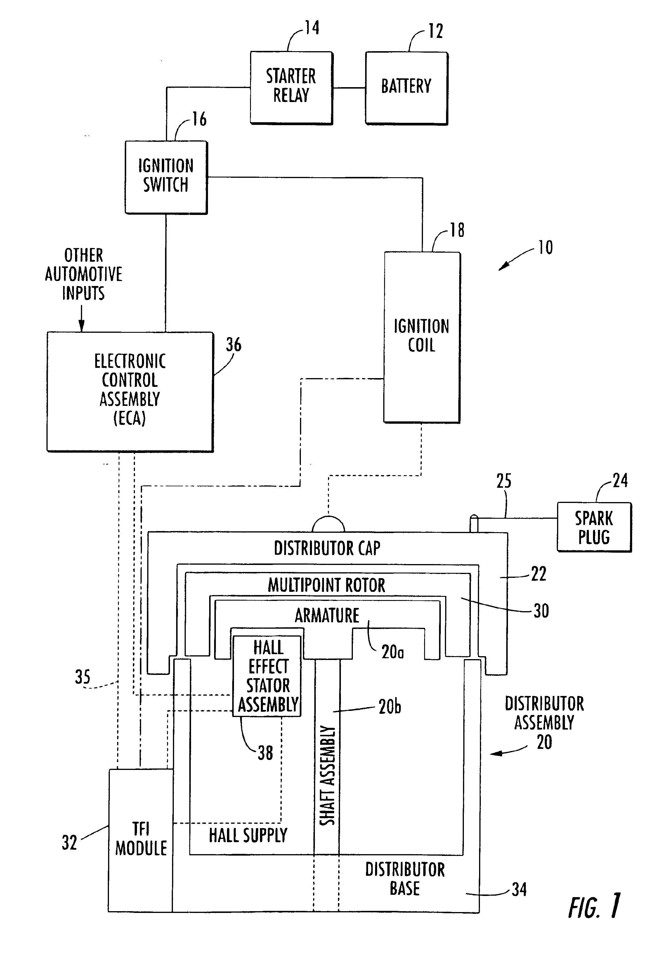 Vehicle ignition system using ignition module with reduced heat generation