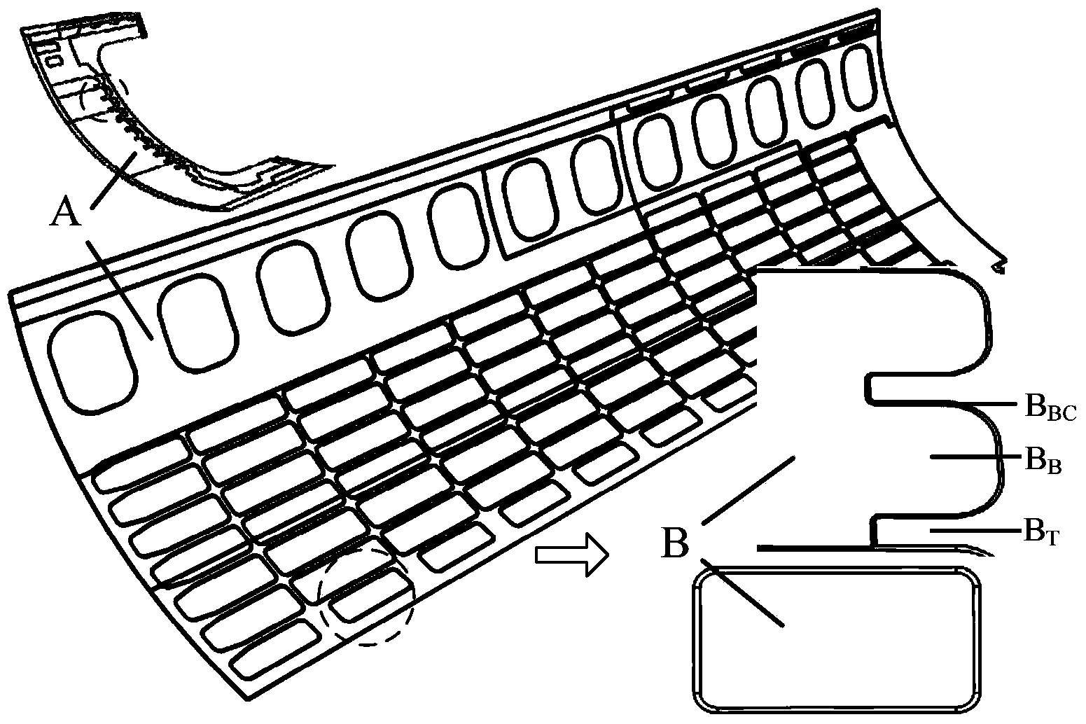 Aircraft skin milling efficient machining path automatic generating method