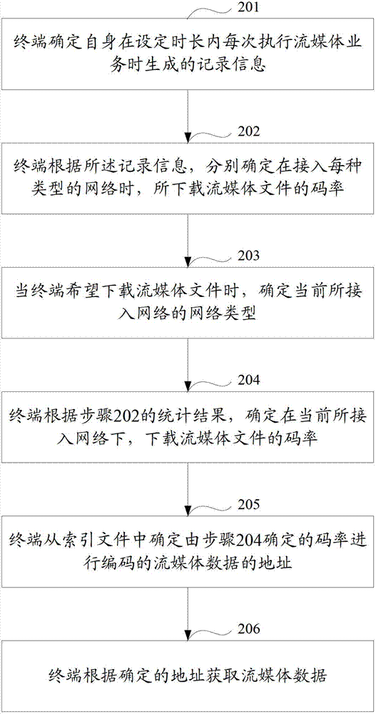 Method, equipment and system for obtaining streaming media data