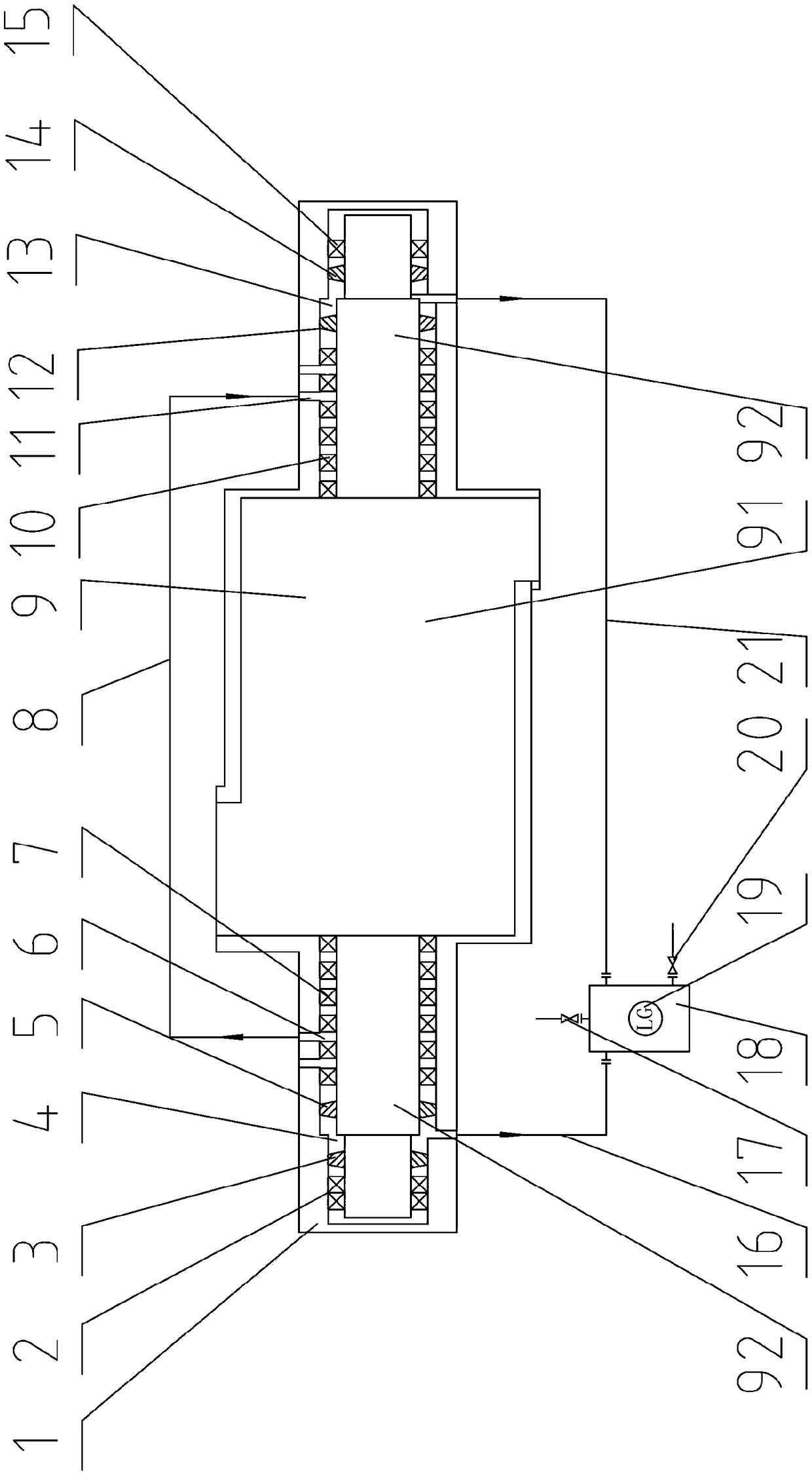 Shaft seal structure of threaded-rod steam compressor and monitoring system thereof