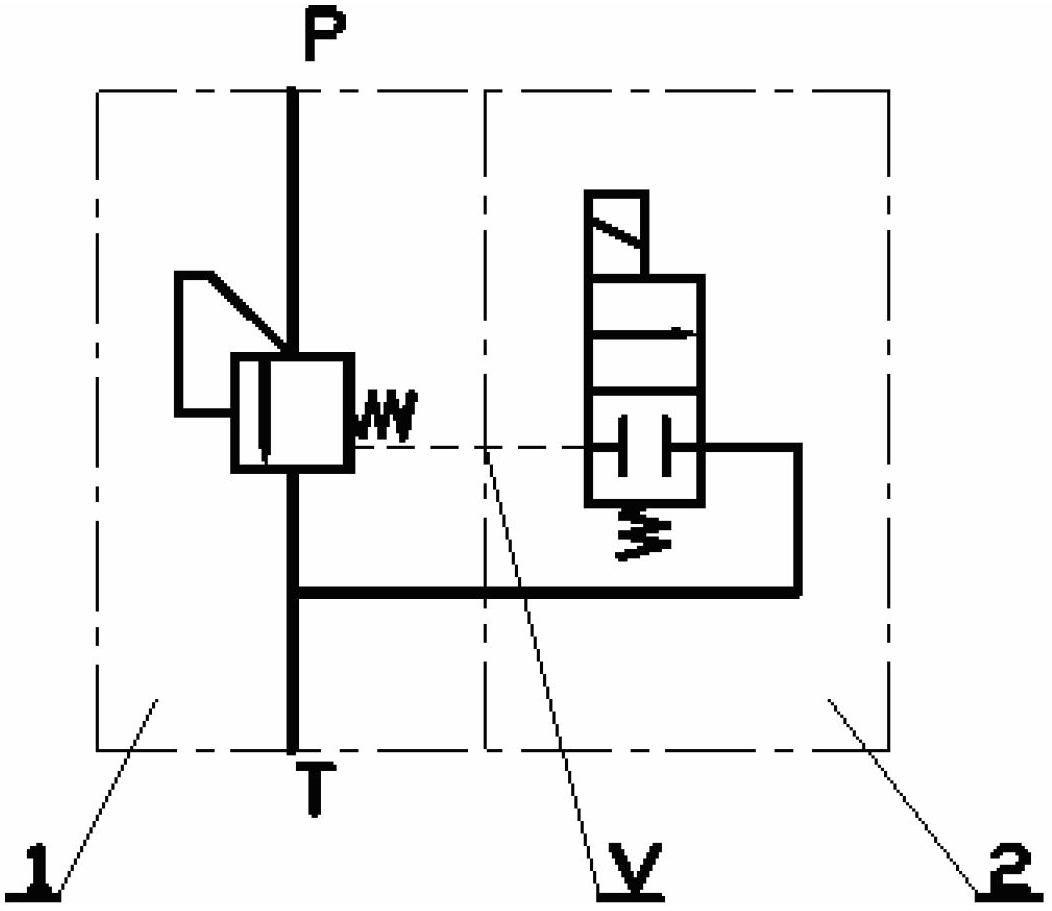 Direct-acting overflow valve, direct-acting overflow valve group and hydraulic overflow loop