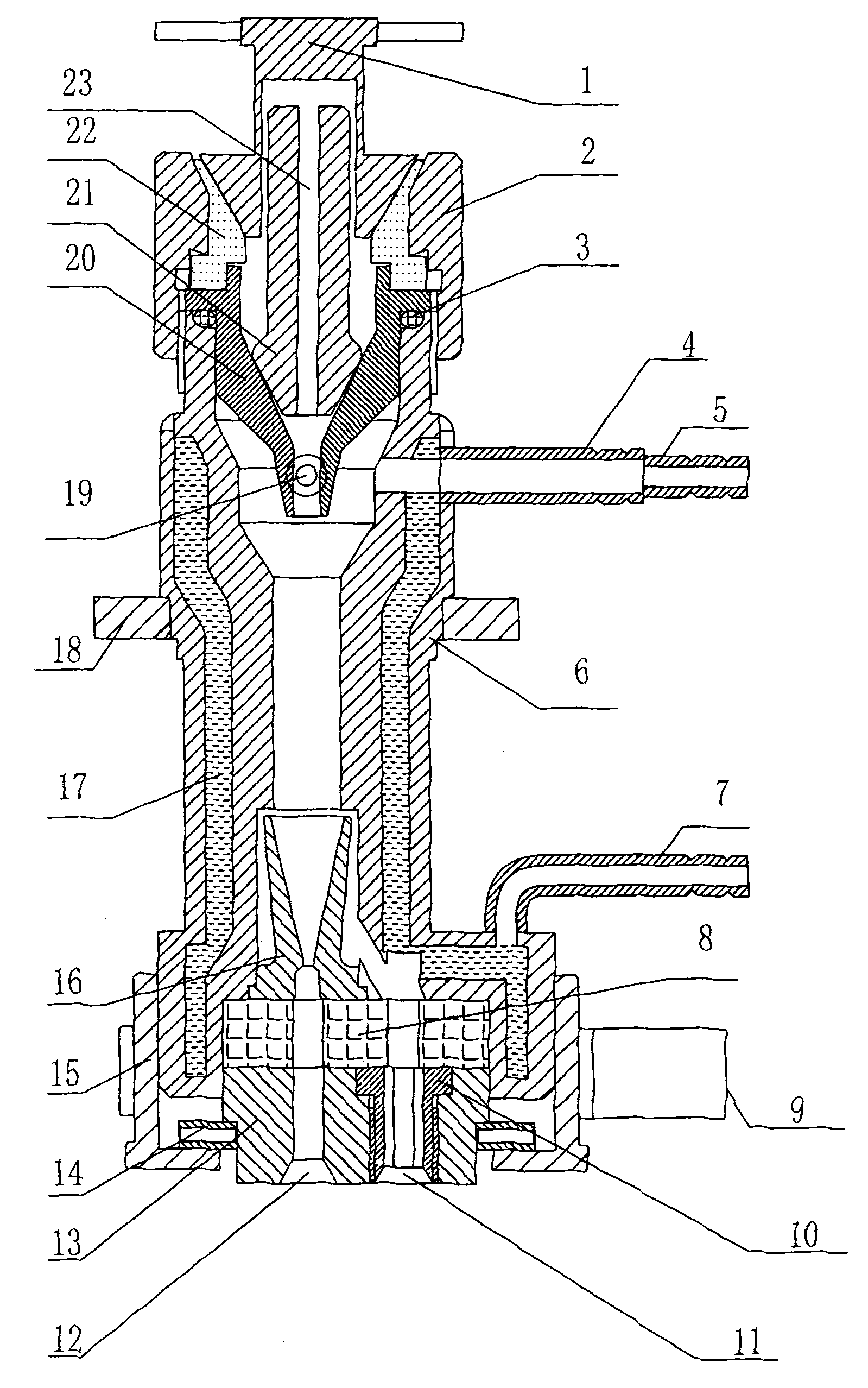 Mercury gun with double exhaust stroke